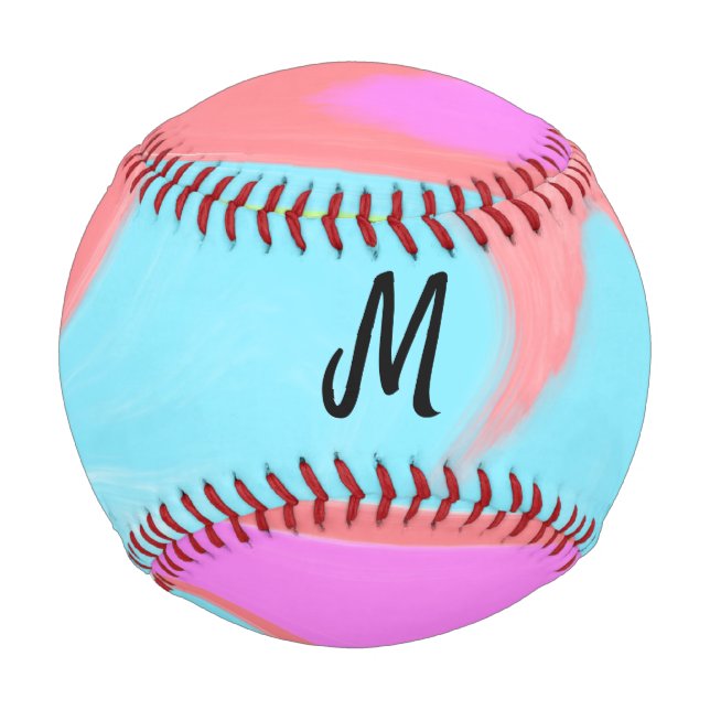 Balle De Baseball simple minimal monogram logo personalized baking   (Devant)