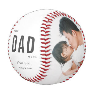 Balle De Baseball Simple photo Meilleure papa jamais Fête des pères