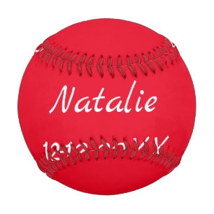 Balle De Baseball Simple texte minimal rose demoiselle d'honneur ajo