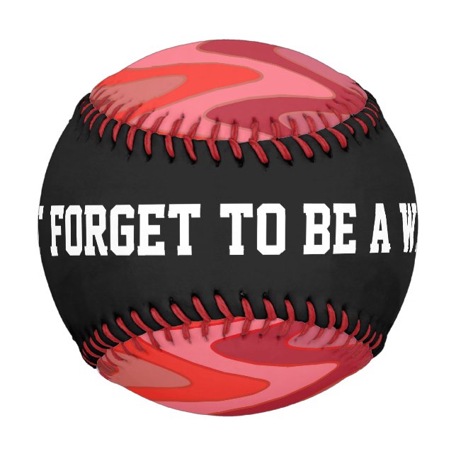 Balle De Baseball Sinus Waves motif - rouge + vos idées (Dos)