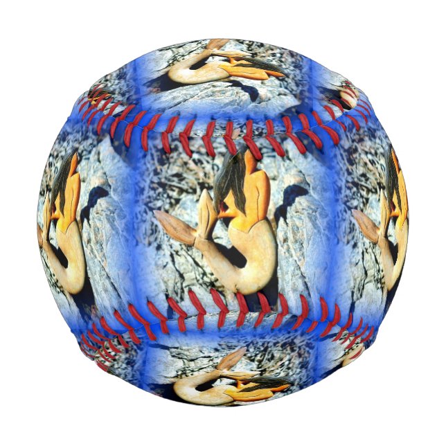 Balle De Baseball sirène à poil noir bleu (Dos)