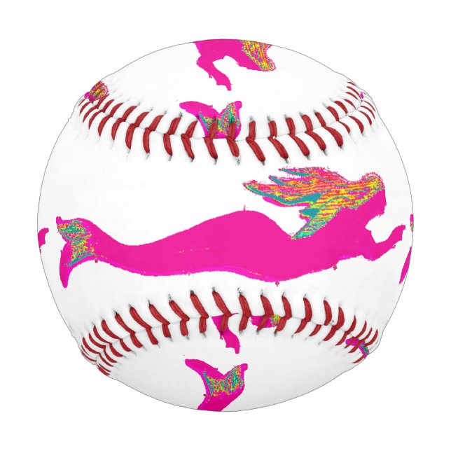 Balle De Baseball sirènes roses nager n'importe quel arrière - plan  (Devant)