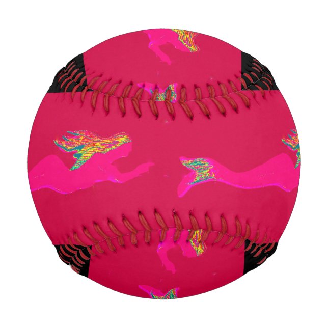 Balle De Baseball sirènes roses nager n'importe quel arrière - plan  (Devant)