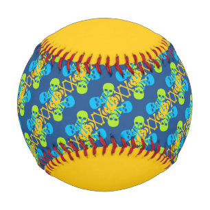 Balle De Baseball Skulls et Crossbones