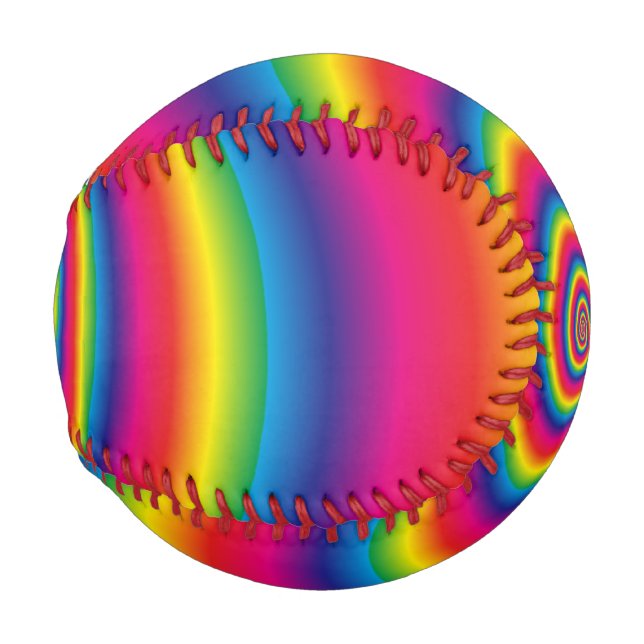 Balle De Baseball Spirale arc-en-ciel (Dos Gauche)