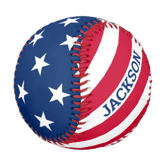 Balle De Baseball Stars And Stripes États-Unis Nom du drapeau améric