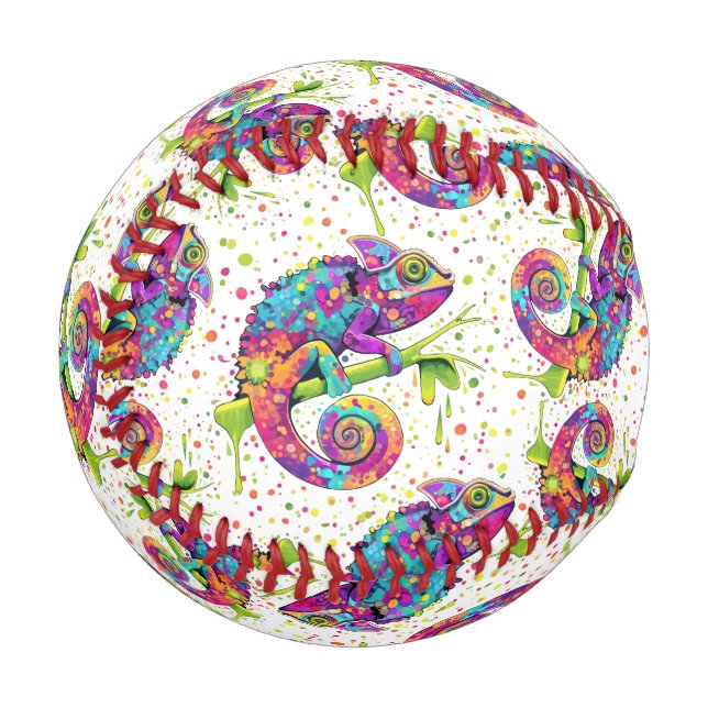 Balle De Baseball Style d'aquarelle des teintures Chameleon (Devant Gauche)