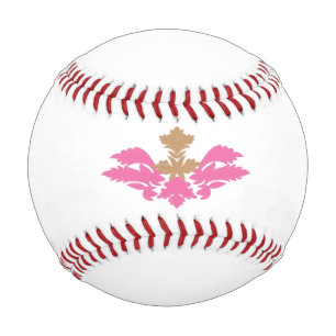 Balle De Baseball Style Décor, Rose Chaud, Laiton Antique