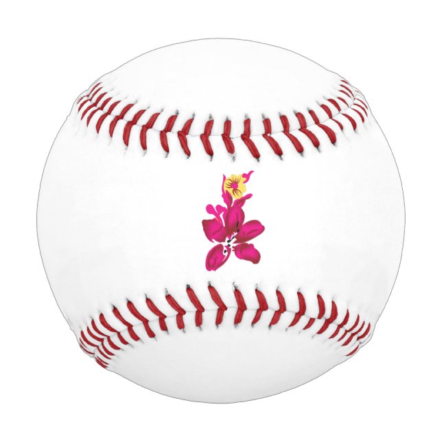 Balle De Baseball Style floral, ArtyClick Crimson, Or léger (Devant)