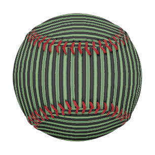 Balle De Baseball Style Vintage Olive Sage Vert noir 3D rayé