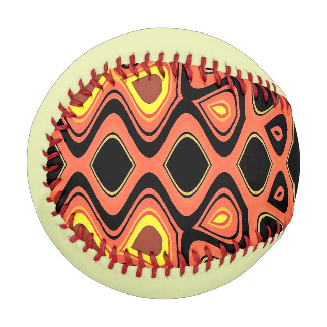 BALLE DE BASEBALL SUNSET ABSTRAIT (Devant Gauche)