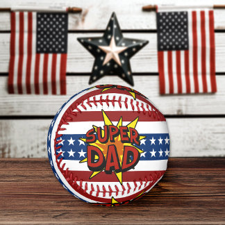 Balle De Baseball Super papa patriotique