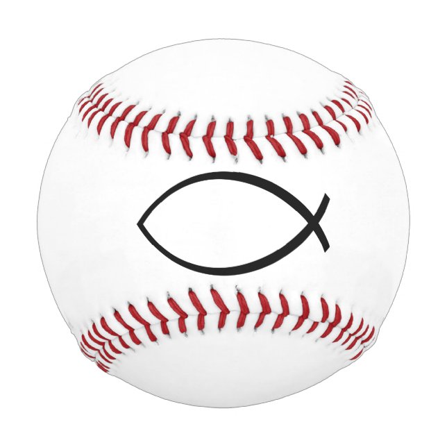 Balle De Baseball Symbole Christian Fish (Ichthys) (Devant)