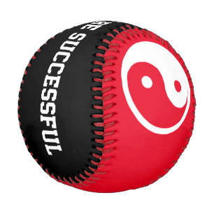 Balle De Baseball Symbole Yin Yang - tatouage solide design 2
