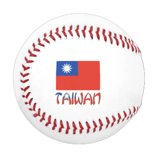 Balle De Baseball Taïwan et drapeau taïwanais avec votre nom