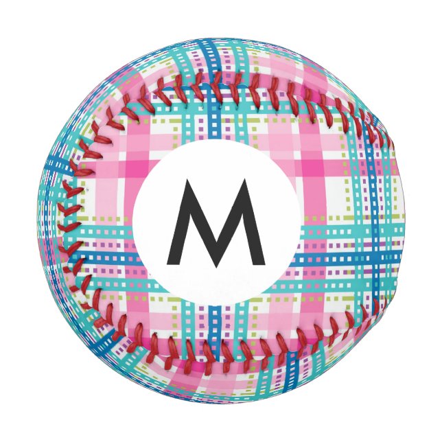 Balle De Baseball Tartan, motif plaid (Devant Gauche)