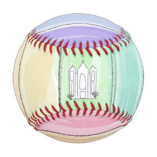 Balle De Baseball Temple LDS Salt Lake City coucher de soleil arc-en