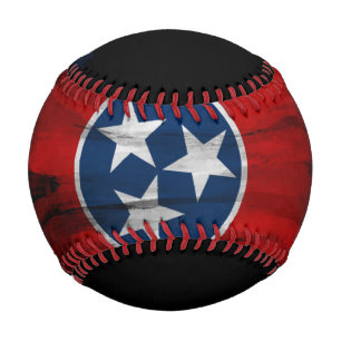Balle De Baseball Tennessee state flag brush stroke, Tennessee flag