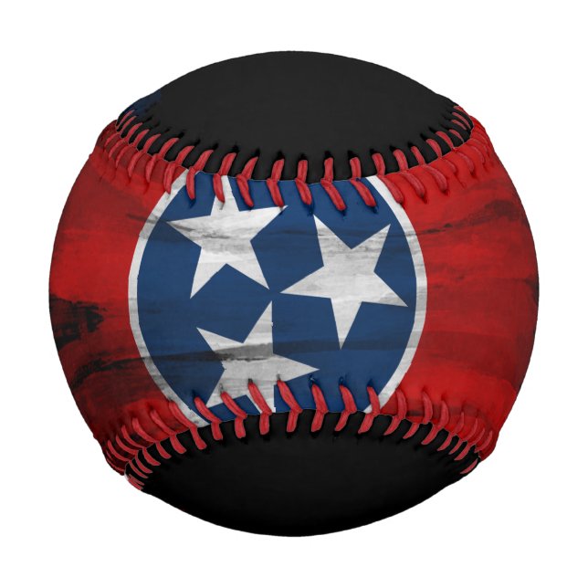Balle De Baseball Tennessee state flag brush stroke, Tennessee flag (Devant)