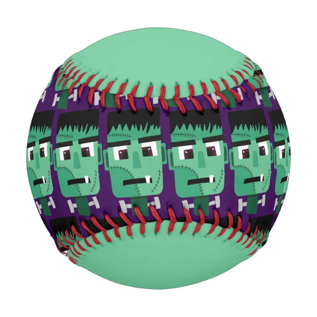 Balle De Baseball Tête de monstre de Frankenstein (Devant)