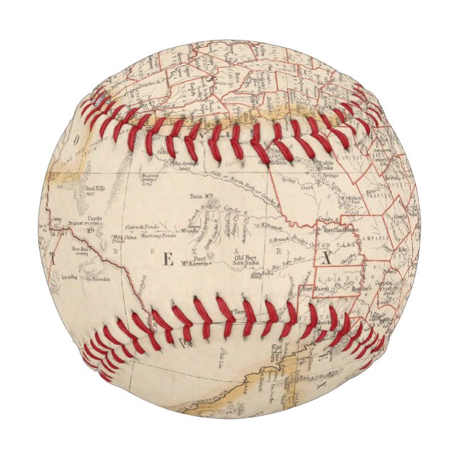 Balle De Baseball Texas 6 (Devant)