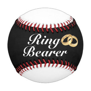 Balle De Baseball Texte customisé Mariage Faveur Anneau Porteur Gard