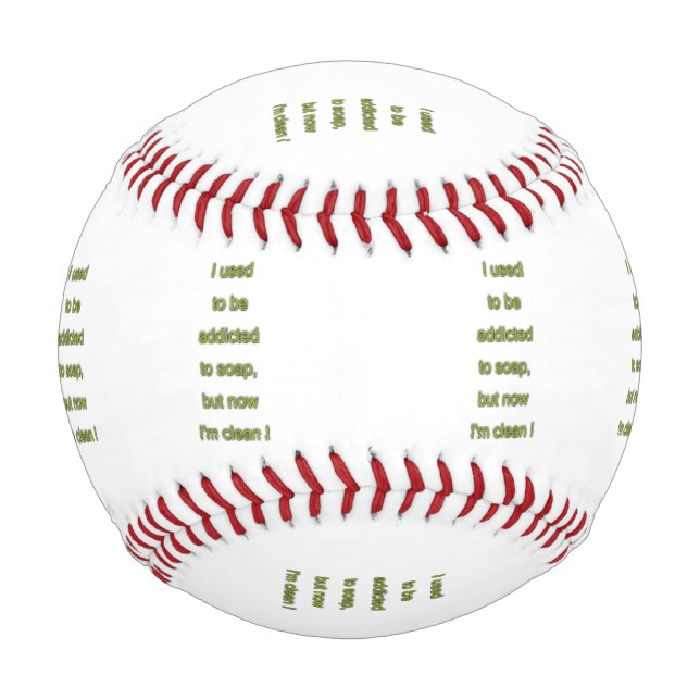 Balle De Baseball Texte drôle de savon (Devant)