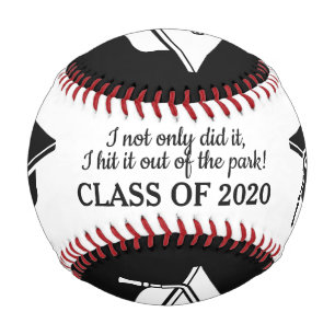 Balle De Baseball Texte personnalisé Graduation baseball