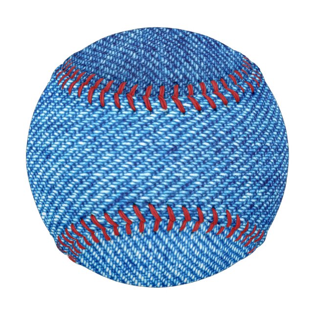Balle De Baseball Texture de Denim bleu (Devant)