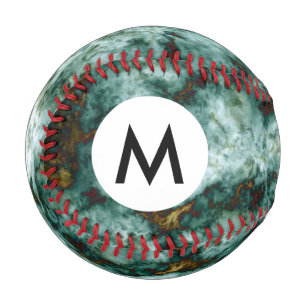 Balle De Baseball Texture de marbre vert avec des veines