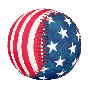 Balle De Baseball texture grunge vintage USA drapeau américain perso