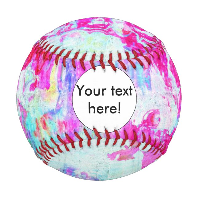 Balle De Baseball Texture rouge rose (Devant)