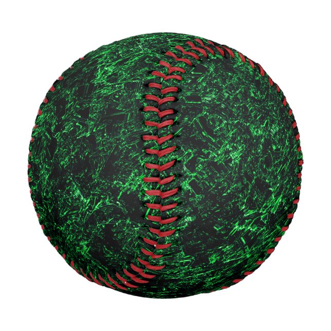 Balle De Baseball Texture vert foncé, éponge détruite ou corrodée (Angle)