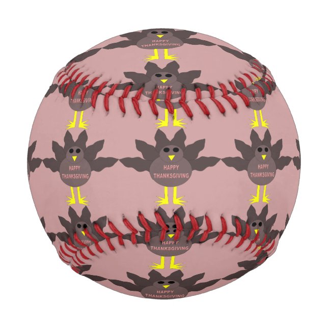 Balle De Baseball Thanksgiving A Plu Le Baseball De Turquie (Devant)