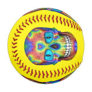 Balle De Baseball Tie Dye Crâne mort Zombie mort mort mort