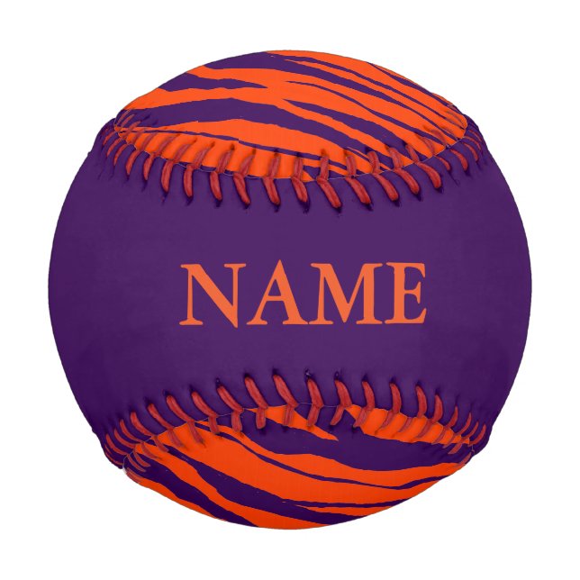 Balle De Baseball Tiger Bandes Violet Conception (Devant)