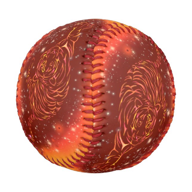 Balle De Baseball Tigers Baseball Coureur À Galaxy Starry Night (Angle)