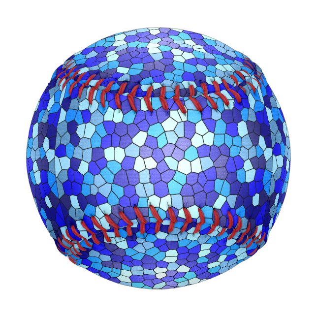 Balle De Baseball Tons de verre de couleur bleue par Shirley Taylor (Dos)