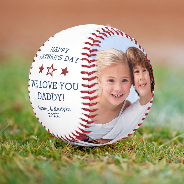 Balle De Baseball TOUT PÈRE ÉTOILE Bonne fête des pères 2 Photos (Créateur téléchargé)