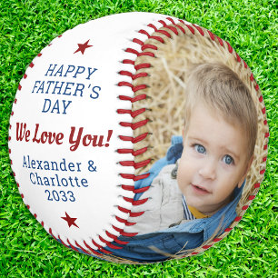 Balle De Baseball Toute Star DAD Custom 2 Photo Happy Fête des pères