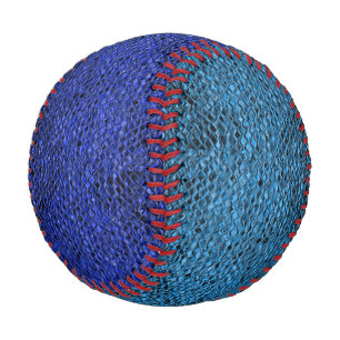 Balle De Baseball Tracé bleu peau de serpent écailles deux tons