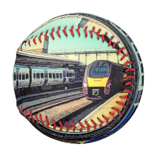 Balle De Baseball Train bleu et gris