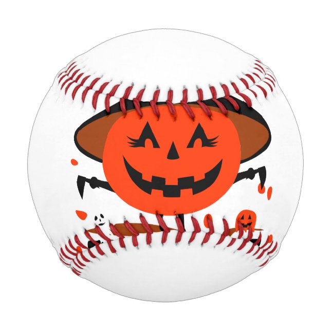 Balle De Baseball Treck Trat Citrouille Sourire (Devant)