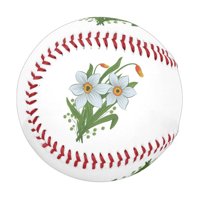 Balle De Baseball Tulipes et jonquilles fleurs (Devant Gauche)