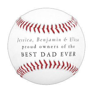 Balle De Baseball Typographie des noms personnalisés du meilleur pèr