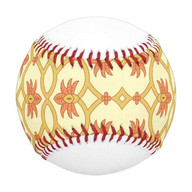 Balle De Baseball un arrière - plan jaune et blanc avec un (Devant)