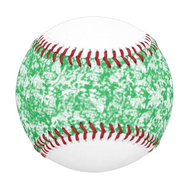 Balle De Baseball un arrière - plan vert et blanc avec de petits poi (Devant)