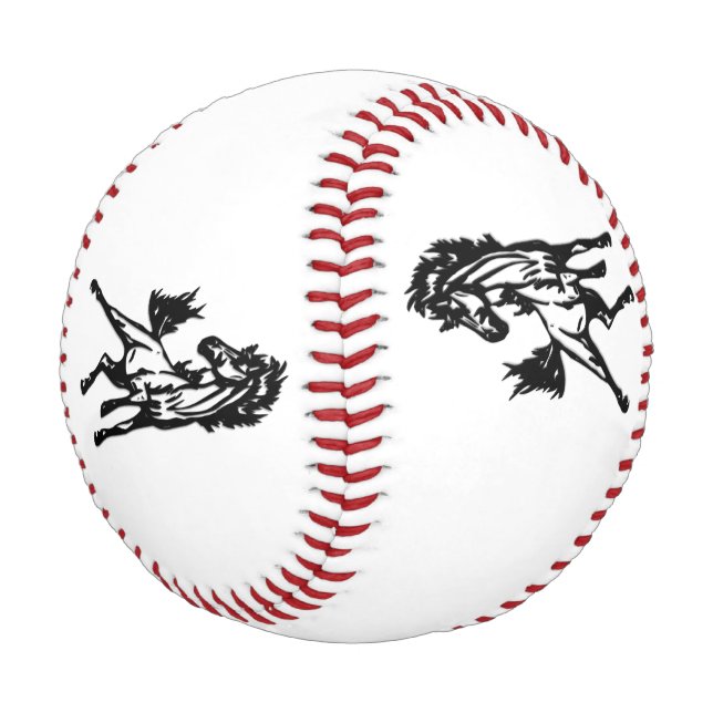 Balle De Baseball Un cheval sautant franchement dans la nature (Angle)