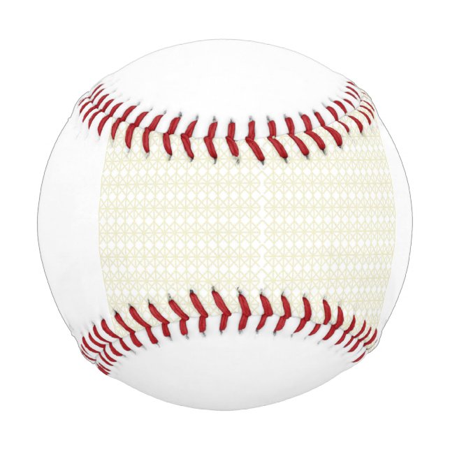 Balle De Baseball un motif géométrique blanc et or (Devant)