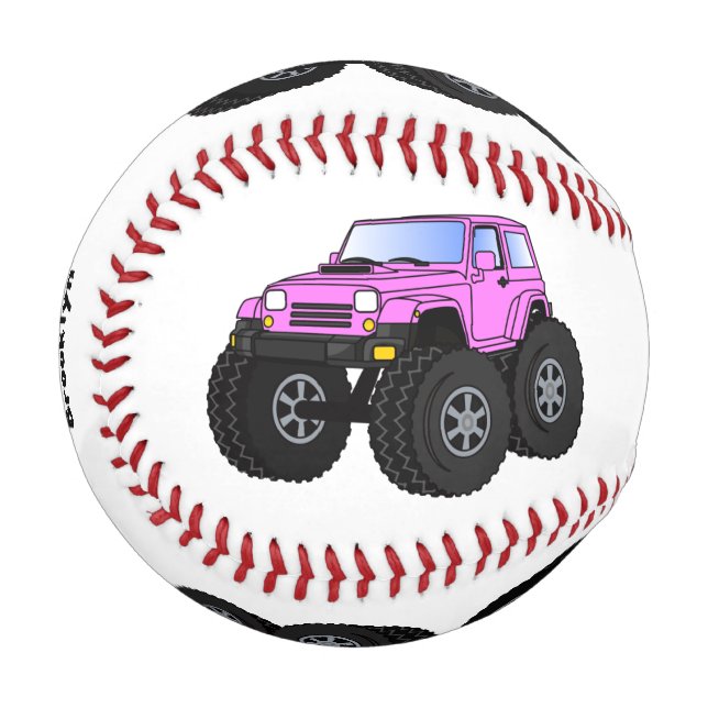 Balle De Baseball Un Pink Monster Cartoon (Devant Gauche)